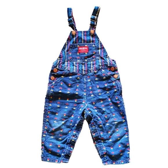 VTG Oshkosh B'Gosh Traffic Lights/Cars Overalls. Size 24 months Made in the USA - Picture 1 of 9